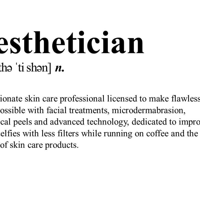 Aesthetician Definition Canvas - đánh giá và giá Skincare Quote